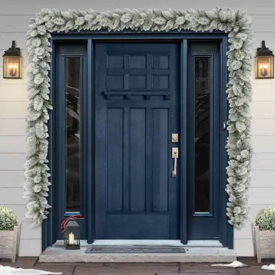 20ft. Flocked Spruce Garland {4}