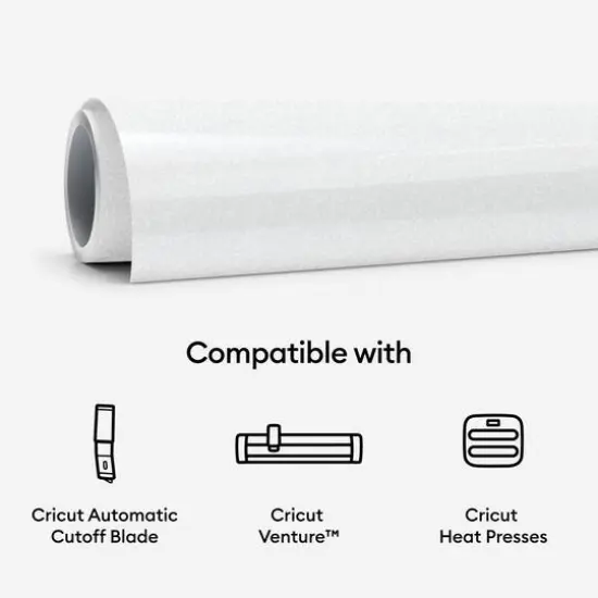 Cricut&reg; Smart Iron-On&trade; Glitter, 25" x 12ft. White {8}