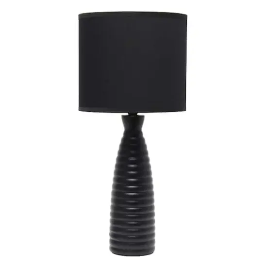 Simple Designs Alsace Bottle Table Lamp Black {1}