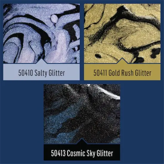 FolkArt&reg; Drizzle&trade; Glitter Fluid Pouring Acrylic Paint Cosmic Sky {10}