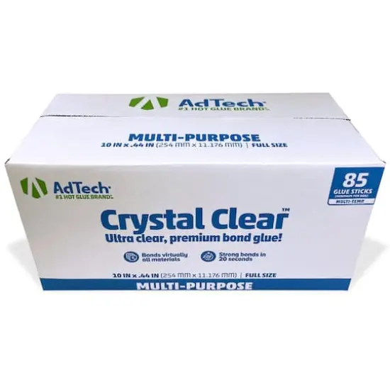 AdTech&reg; Crystal Clear 10" Full-Size Hot Glue Sticks, 85ct. {3}