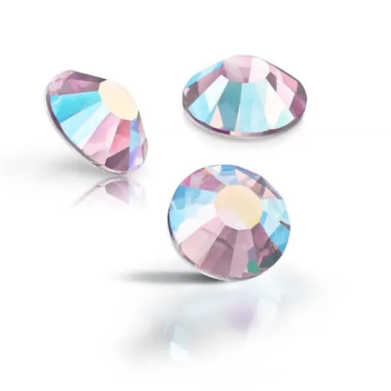 Preciosa MAXIMA SS16 Aurora Borealis Flatback Czech Crystals, 144ct. Rose Opal AB {4}