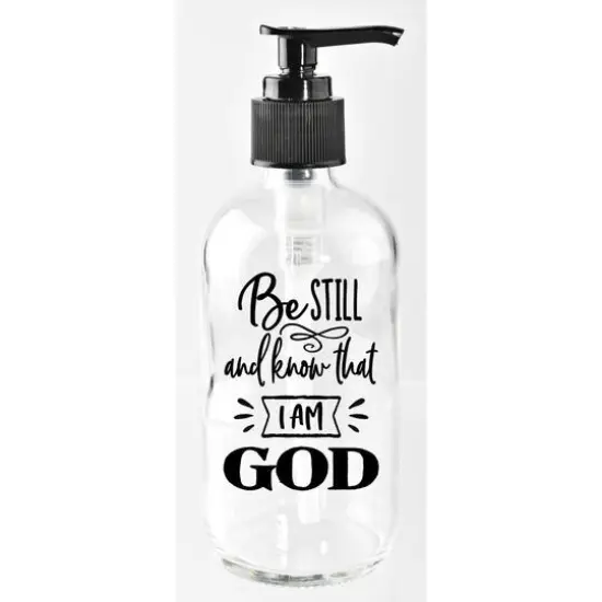 8oz. Be Still Glass Soap Dispenser {1}