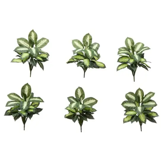 20" Artificial Golden Dieffenbachia Plant, 6ct. {1}