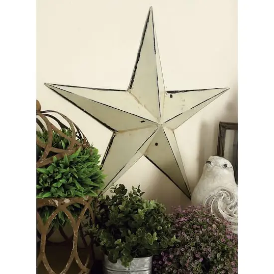 Cream Stars Rustic Metal Wall Decor Set {8}