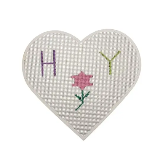 8" Heart Cross Stitch Wood Canvas, 2ct. by Loops & Threads&reg; {3}