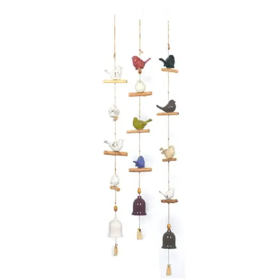 White Stoneware Coastal Windchime Set {1}