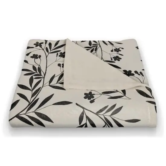 Monochromatic Floral Bunch 50" x 60" Coral Fleece Blanket {3}