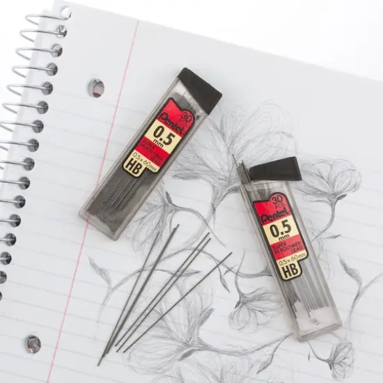 Pentel&reg; 0.5mm HB Super Hi-Polymer Mechanical Pencil Lead Refills, 90ct. {4}