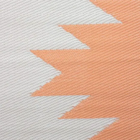 Orange & Beige Aztec Print Outdoor Area Rug, 4ft. x 6ft. {5}