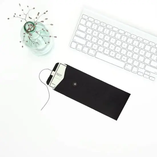 Jam Paper 9.5" x 4.125" Black Linen Business Envelopes with Button & String Closure, 50ct. {4}