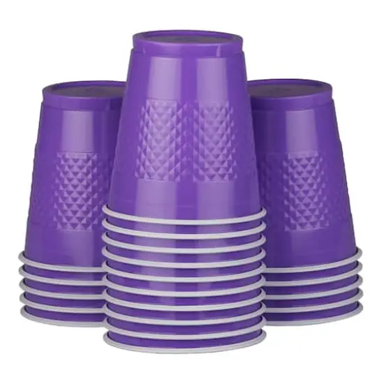 JAM Paper 12oz.Plastic Party Cups, 20ct. Purple {1}