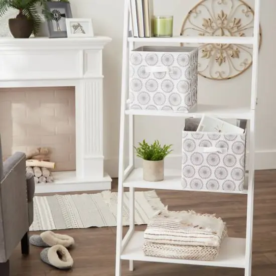 DII&reg; Square Gray Starburst Nonwoven Polyester Cube, 2ct. {3}