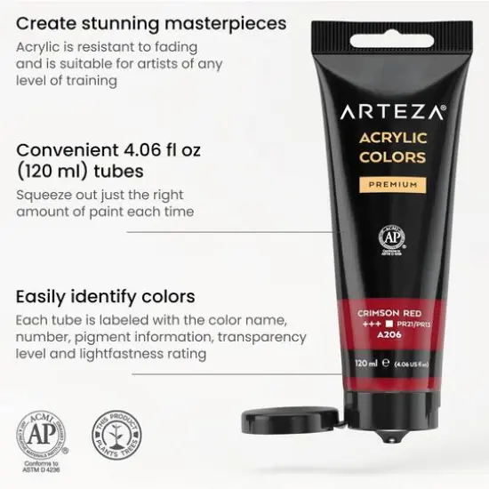 Arteza&reg; 14 Color Acrylic Paint Set {4}