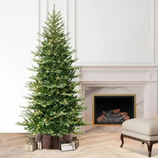 7.5ft. Pre-Lit Chatham Spruce Slim Artificial Christmas Tree, Clear Lights {3}