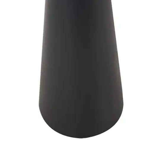 32.5" Black Metal Art Deco Fluted Decorative Vase {5}