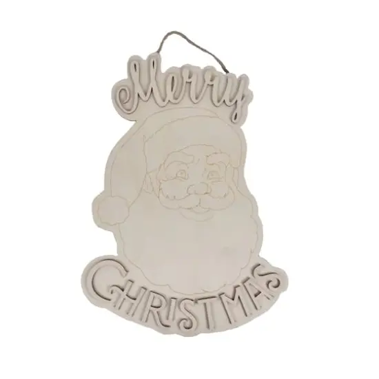 16" Merry Christmas Santa DIY Wood Wall Plaque by Make Market® {1}