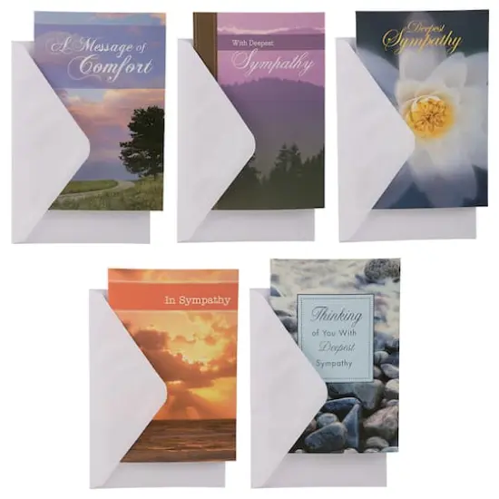 JAM Paper 4" x 6" Assorted Deepest Sympathy Cards & Envelopes, 10ct. {3}