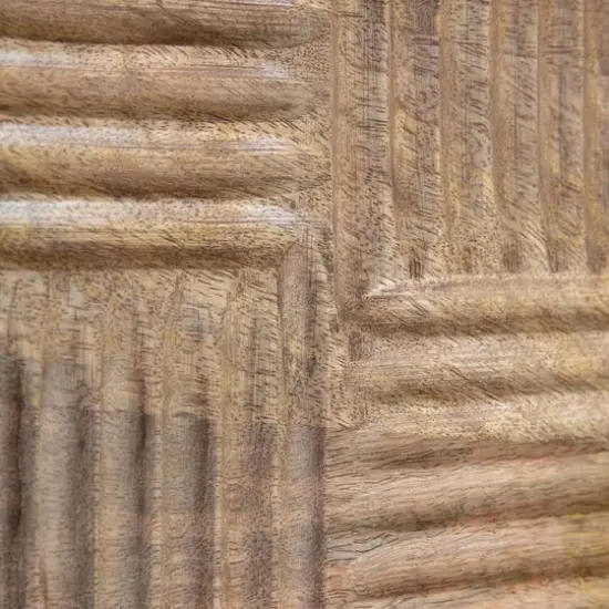 Habitat Izzy 20" Natural Crosshatch Round Wood Wall Art {4}