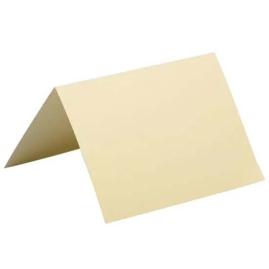 JAM Paper A7 Strathmore Ivory Wove Fold Over Cards {1}