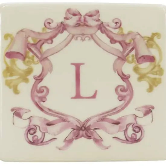 4.5" x 4" Ceramic Monogram D&eacute;cor by Ashland&reg; L {5}