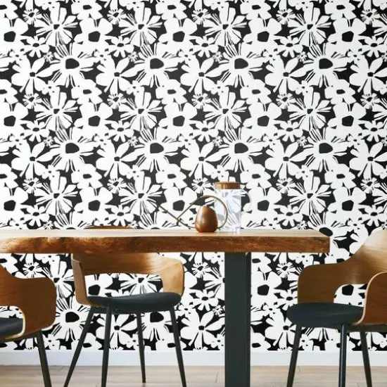 RoomMates Black Daisy Chain Peel & Stick Wallpaper {3}