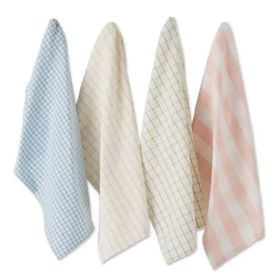 DII&reg; Garden Plaids Dishtowel Set {1}