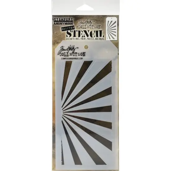 Stampers Anonymous Tim Holtz® Shifter Rays Layering Stencil, 4" x 8.5" {1}
