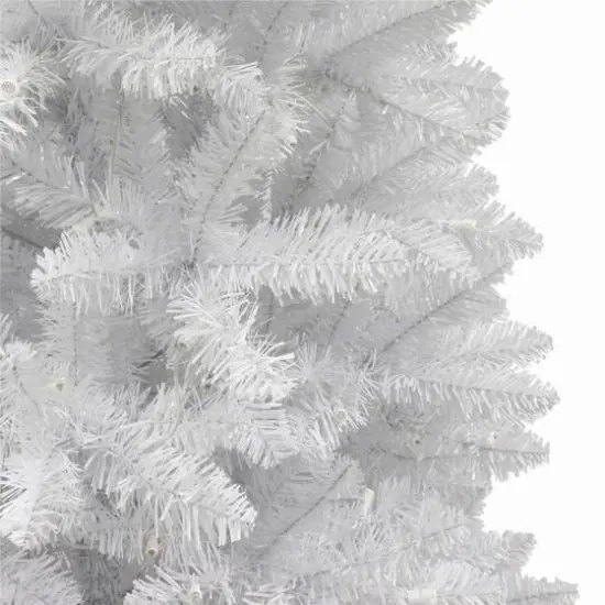 4ft. Pre-Lit White Carson Artificial Pine Christmas Tree, Clear Lights {6}