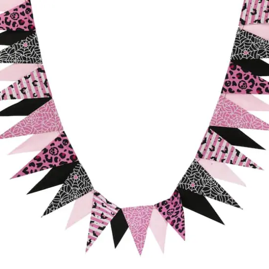 6ft. Pink Halloween Flag Garland by Ashland&reg; {3}