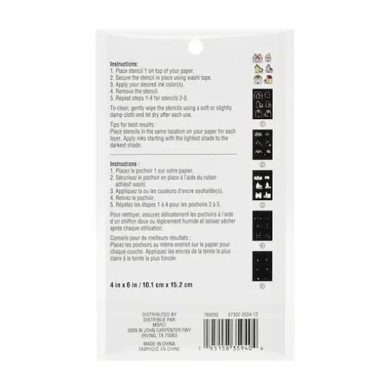 4" x 6" Houses Print Layering Stencil Set by Recollections&trade; {5}