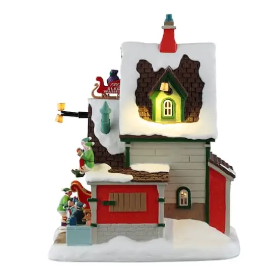 Lemax&reg; Santa's Wonderland The Elf Service Sleigh & Sled Repair {4}