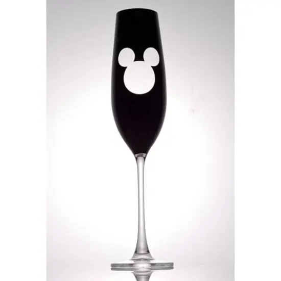 JoyJolt&reg; Disney&reg; 9oz. Luxury Mickey Mouse Crystal Stemmed Champagne Flute Glass, 2ct. {3}