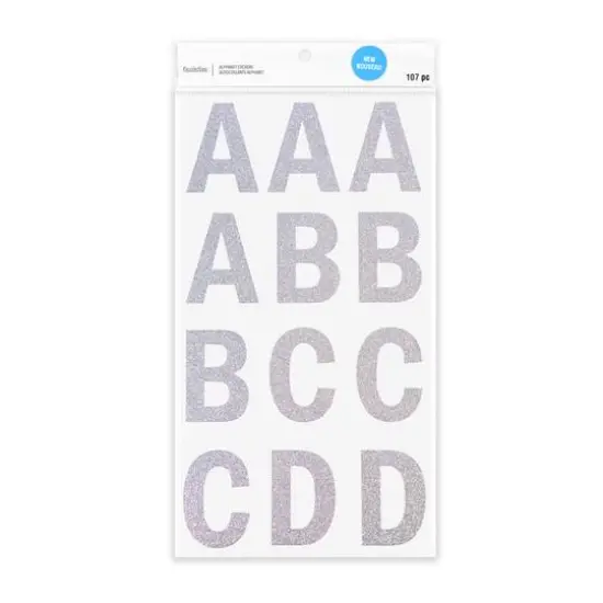 Silver Glitter Alphabet Stickers by Recollections&trade; {6}