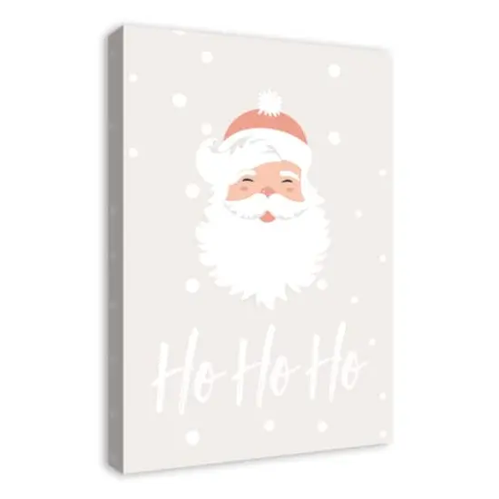 Ho Ho Ho Santa 20x30 Canvas Wall Art {3}