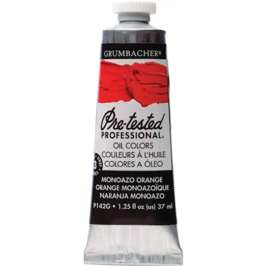 Grumbacher&reg; Pre-Tested Professional&reg; Oil Color Paint, 37mL Monoazo Orange {1}