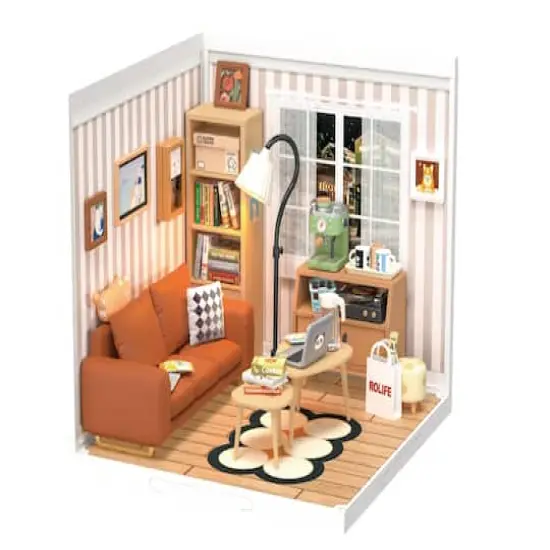Rolife&reg; Super Creator Cozy Living Lounge DIY Miniature Kit {1}