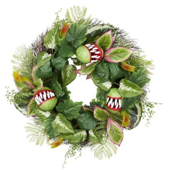24" Green Venus Flytrap Wreath by Ashland® {1}