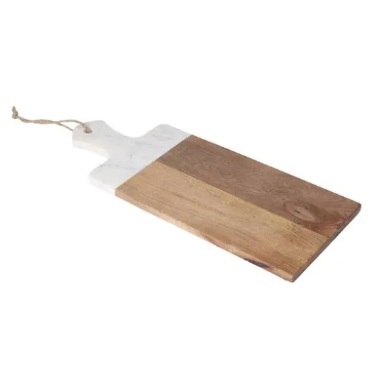 20" x 8" Mango Wood & Marble Tabletop D&eacute;cor by Ashland&reg; {1}