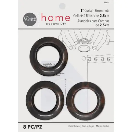 Dritz&reg; Home Rustic Brown 1" Round Curtain Grommets, 8ct. {1}