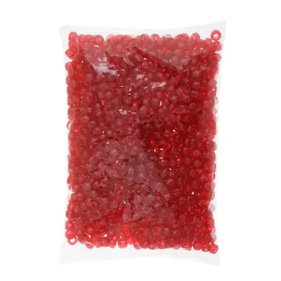 John Bead 9mm Sparkle Pony Beads, 1,000ct. Crimson {6}