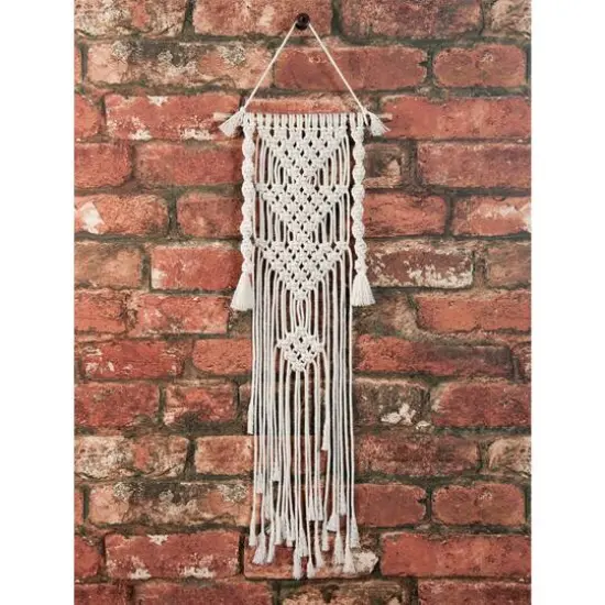 Solid Oak Make-Rame&trade; Triangle Macram&eacute; Mini Wall Hanging Kit {4}