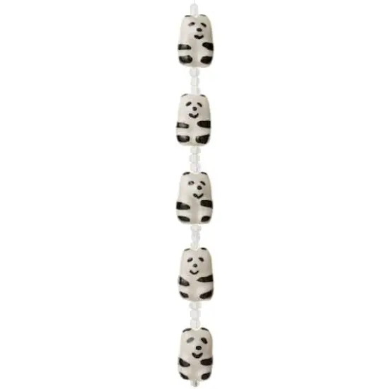 Black & White Ceramic Panda Beads, 19mm by Bead Landing&trade; {4}
