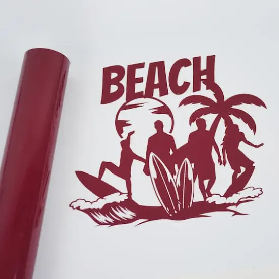 Matte Heat Transfer Vinyl by Make Market&reg; Maroon {4}