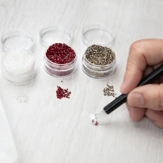 1.2mm Glass Micro Rhinestones by Bead Landing&trade;, 0.7oz. Gold {6}