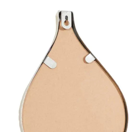 59" Silver Vintage Metal Wall Mirror {7}