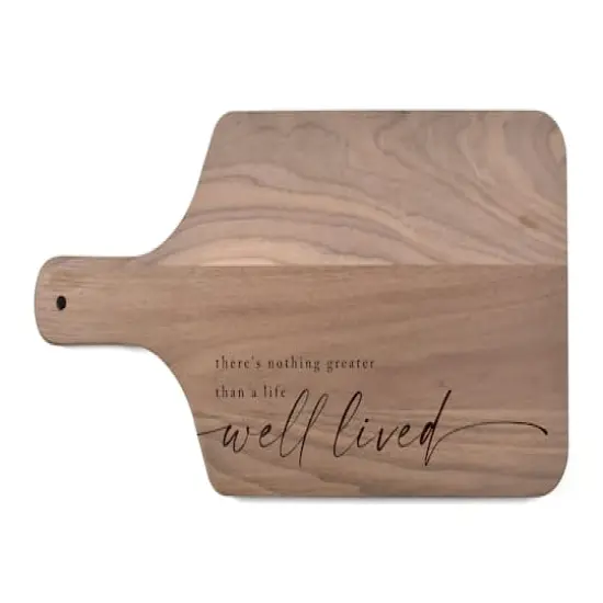 Life Well Lived 17" x 8" Walnut Paddle Cutting Board {1}