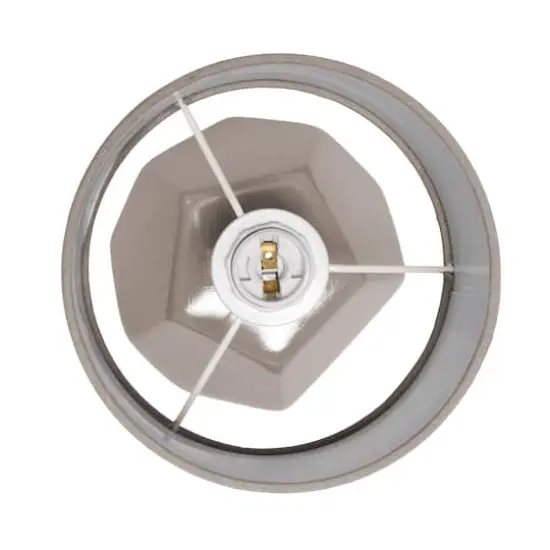 Simple Designs Round Prism Mini Table Lamp Gray {8}