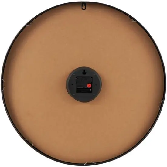 23.5" Coiled Rope Wall Clock with Black Metal Frame {9}