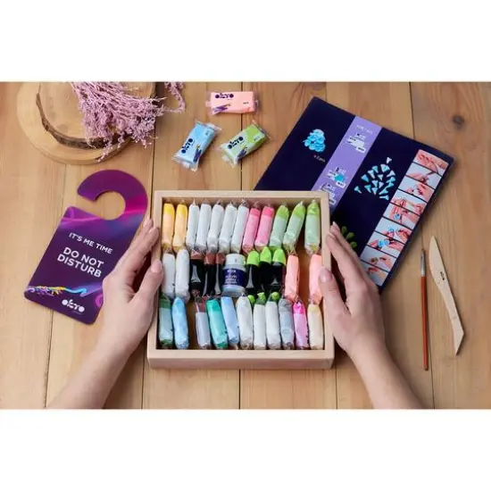 OKTO DIY Wood & Craft Romance Flowers Clay Kit {9}